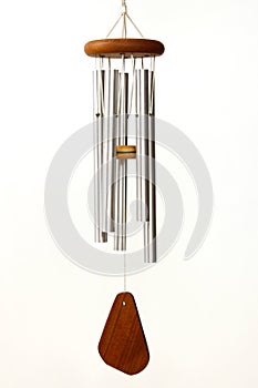 Wind chimes on white background