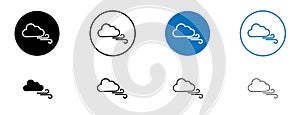 Wind clouds icon vector