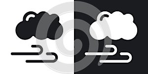 Wind clouds icon vector