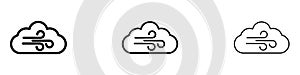 Wind clouds icon vector