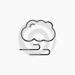 Wind clouds icon vector