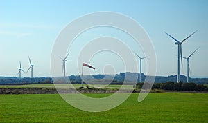 Wind cone near a wind farm