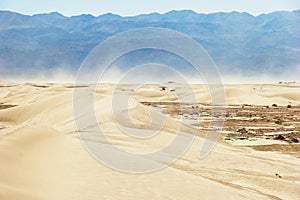 Wind in desert of Death valley