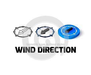 Wind direction icon in different style
