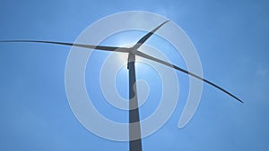 Wind driven generator operates at eco-friendly station