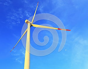 Wind electric generators.