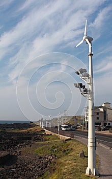 Wind electricity generator by street