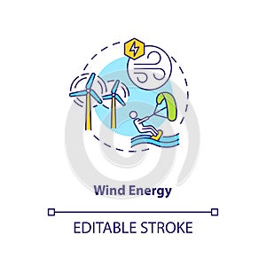 Wind energy concept icon