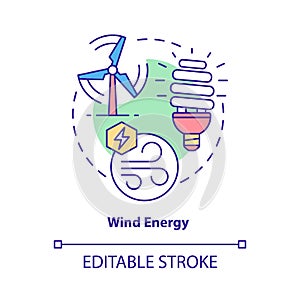 Wind energy concept icon