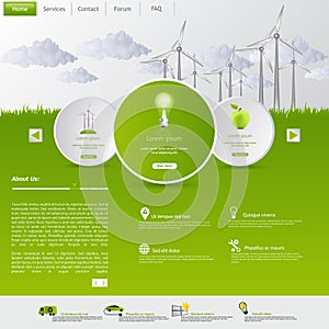 Wind Energy Eco Website Template
