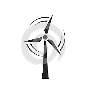 Wind energy icon. eco friendly, sustainable and alternative energy symbol. wind turbine isolated vector image