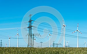 Wind energy and power transmission lines in Germany