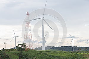 Wind Energy. Wind Turbines,winmill Thailand photo