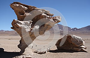 Wind erosion of rocks in Atacama Desert, Bolivia