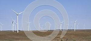 Wind Farm against Blue Sky