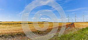 Wind farm in the Bardenas Reales desert in Navarre