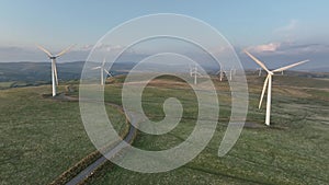 Wind farm on Betws Mountain