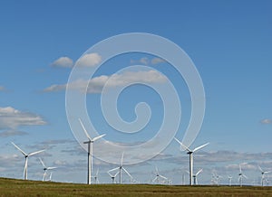 Wind farm and blue sky