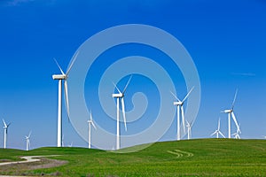Wind Farm with blue sky