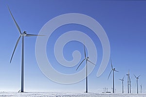 A wind farm in Eastern Colorado