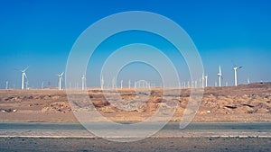 Wind farm for electric power production, near with Hurghada. Egypt.Africa.