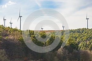 Wind farm on the hill