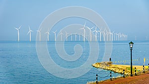 Wind Farm in the inland sea named IJselmeer