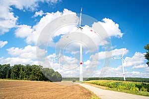 Wind farm in Lower Saxony, Germany