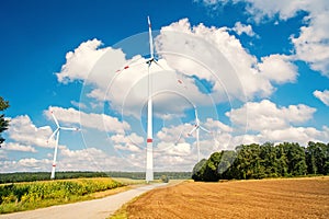Wind farm in Lower Saxony, Germany
