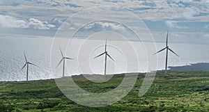 Wind farm in Maui Hawaii photo
