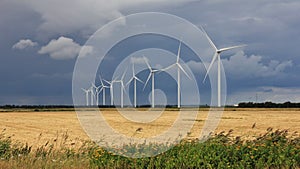 Wind farm near Thisted, Denmark.