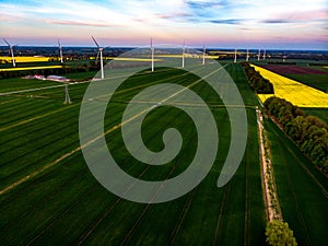 Wind farm in polish country