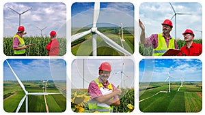 Wind Farm - Renewable Energy - Photo Collage