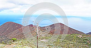 Wind farm on top of the mountain in Villa de Valverde, El Hierro