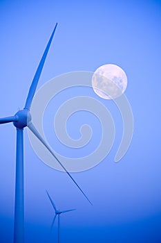 Wind Farm Tungsten and Full Moon