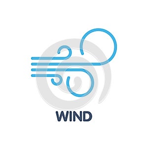 Wind flat icon design style illustration on white background