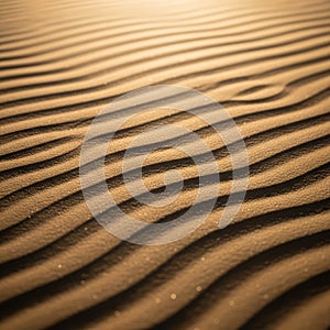 Wind-formed sand ripples create rhythmic patterns