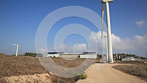 Wind generator against the sky