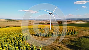 Wind generator in the field, electrical installation or windmill for short, windmill