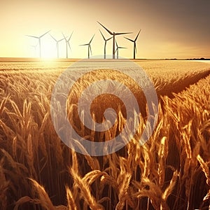 Wind generator in the field, electrical installation or windmill for short, windmill