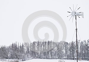 Wind generator in snow