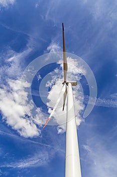 Wind generator tower and rotor blades