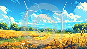 wind generators, electricity, eco-friendly fuel