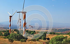 Wind generators in the Golan Heights Israel