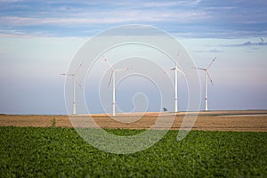 Wind generators in Rhine-Hesse, Germany photo