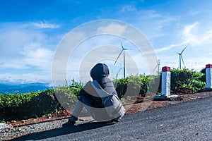 Wind generators, windmills in cau dat, da lat photo