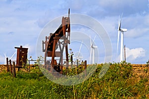 Wind gerators and oil wells