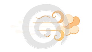 Wind Gusts Icon for Airflow and Movement, vector design Generative AI