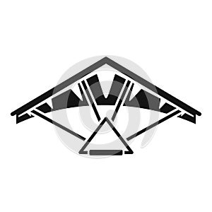 Wind hang glider icon simple vector. Para air