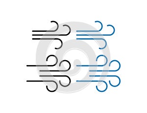 Wind icon. Airflow symbol. Sign air vector